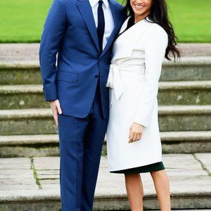 Cole Haan Wool Wrap Coat (Meghan Markle coat) New perfect condition